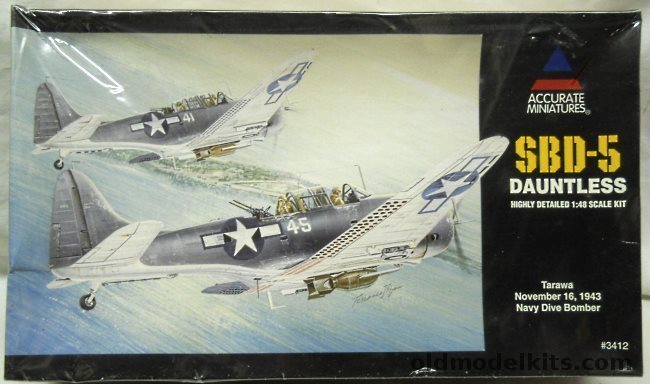 Accurate Miniatures 1/48 SBD-5 Dauntless - VB-16 USS Lexington (CV16) November 19 1943 At Tarawa, 3412 plastic model kit